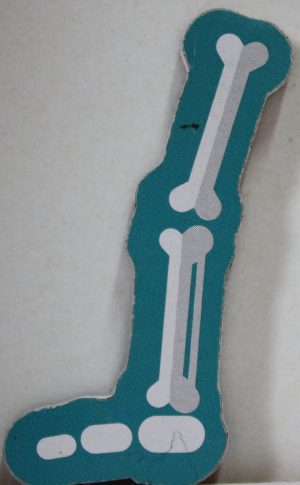 PARTS ONLY - Skeleton Hangman Magnetic Pocket Game - (1) Magnetic Skeleton Right Leg Only