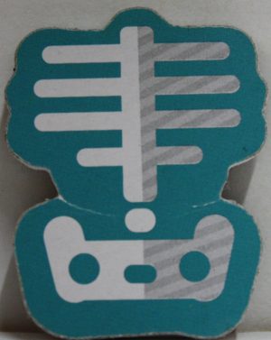 PARTS ONLY - Skeleton Hangman Magnetic Pocket Game - (1) Magnetic Skeleton Torso Only