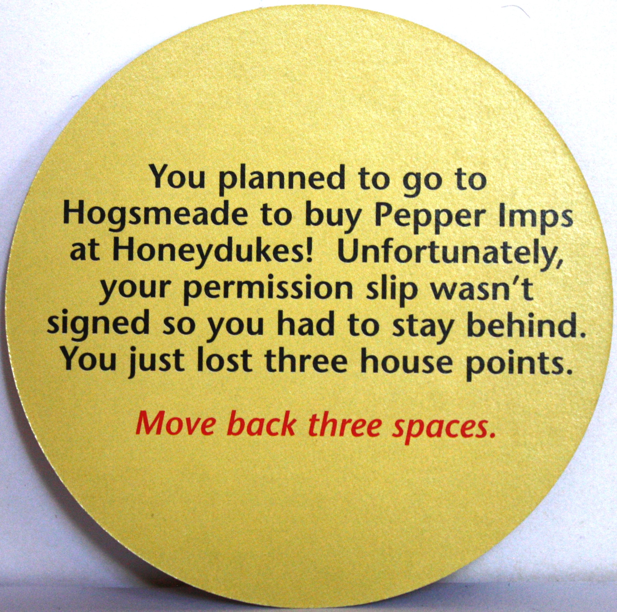 PARTS ONLY - Scene It? Board Game "Harry Potter" Edition - (1) #19 House Points Card Only