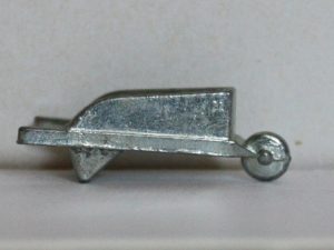 PARTS ONLY - Monopoly Board Game 1996 Edition - (1) Metal Wheelbarrow Token Only