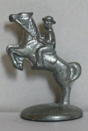 PARTS ONLY - Monopoly Board Game 1996 Edition - (1) Metal Horse and Rider Token Only