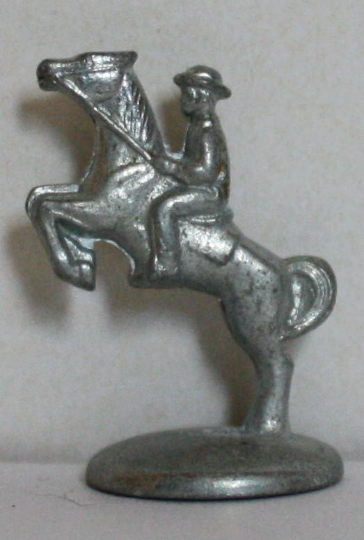 PARTS ONLY - Monopoly Board Game 1996 Edition - (1) Metal Horse and Rider Token Only