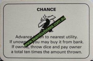 PARTS ONLY - Monopoly Board Game 1996 Edition - (1) Number 9 Chance Card Only