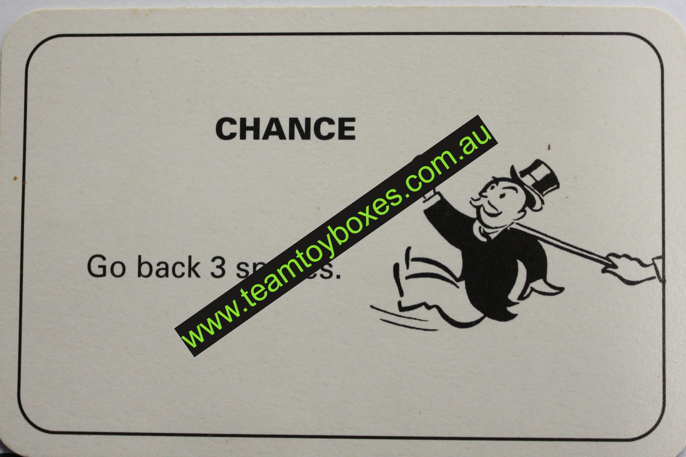 PARTS ONLY - Monopoly Board Game 1996 Edition - (1) Number 3 Chance Card Only
