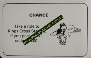PARTS ONLY - Monopoly Board Game 1996 Edition - (1) Number 4 Chance Card Only