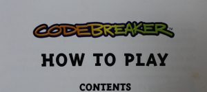 PARTS ONLY - Code Breaker Board Game - (1) Instructions Only