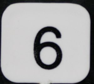 PARTS ONLY - Nightmare Board Game - (1) Number 6 Numbered Disc Only