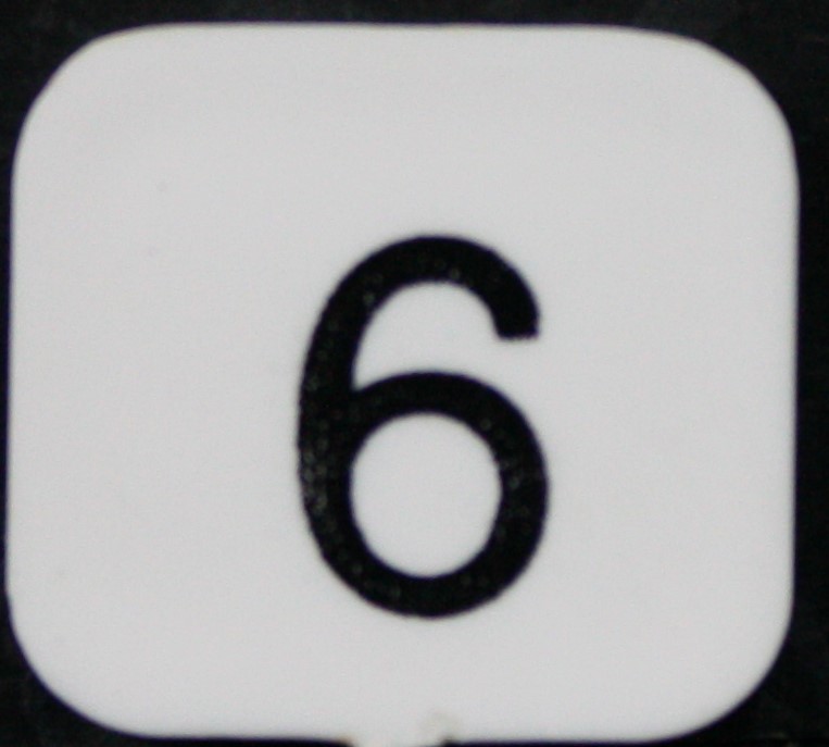 PARTS ONLY - Nightmare Board Game - (1) Number 6 Numbered Disc Only