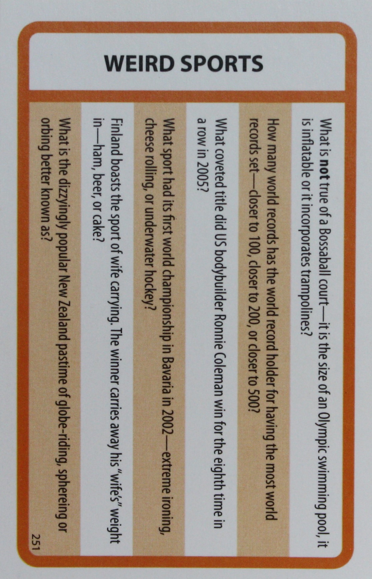 PARTS ONLY - Trivial Pursuit Board Game 2000's Edition - (1) Pack of 50 Orange Cards Only