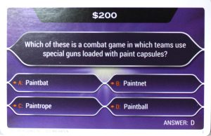 PARTS ONLY - Who Wants To Be A Millionaire Hot Seat Board Game - (1) Pack of 20 $200 Question Cards Only
