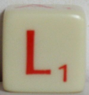 PARTS ONLY - Scrabble Dice Game - (1) A, O, I, E, L, Blank Die Only