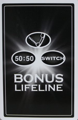 PARTS ONLY - Who Wants To Be A Millionaire Hot Seat Board Game - (1) Bonus Lifeline Card Only