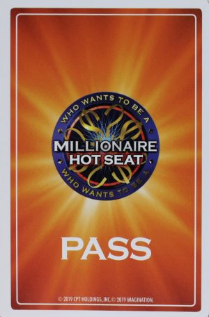 PARTS ONLY - Who Wants To Be A Millionaire Hot Seat Board Game - (1) Orange Pass Card Only