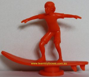 PARTS ONLY - Hot Grommet Surf Star Challenge Board Game - (1) Orange Plastic Surfer Token Only