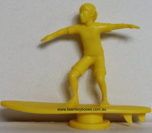 PARTS ONLY - Hot Grommet Surf Star Challenge Board Game - (1) Yellow Plastic Surfer Token Only
