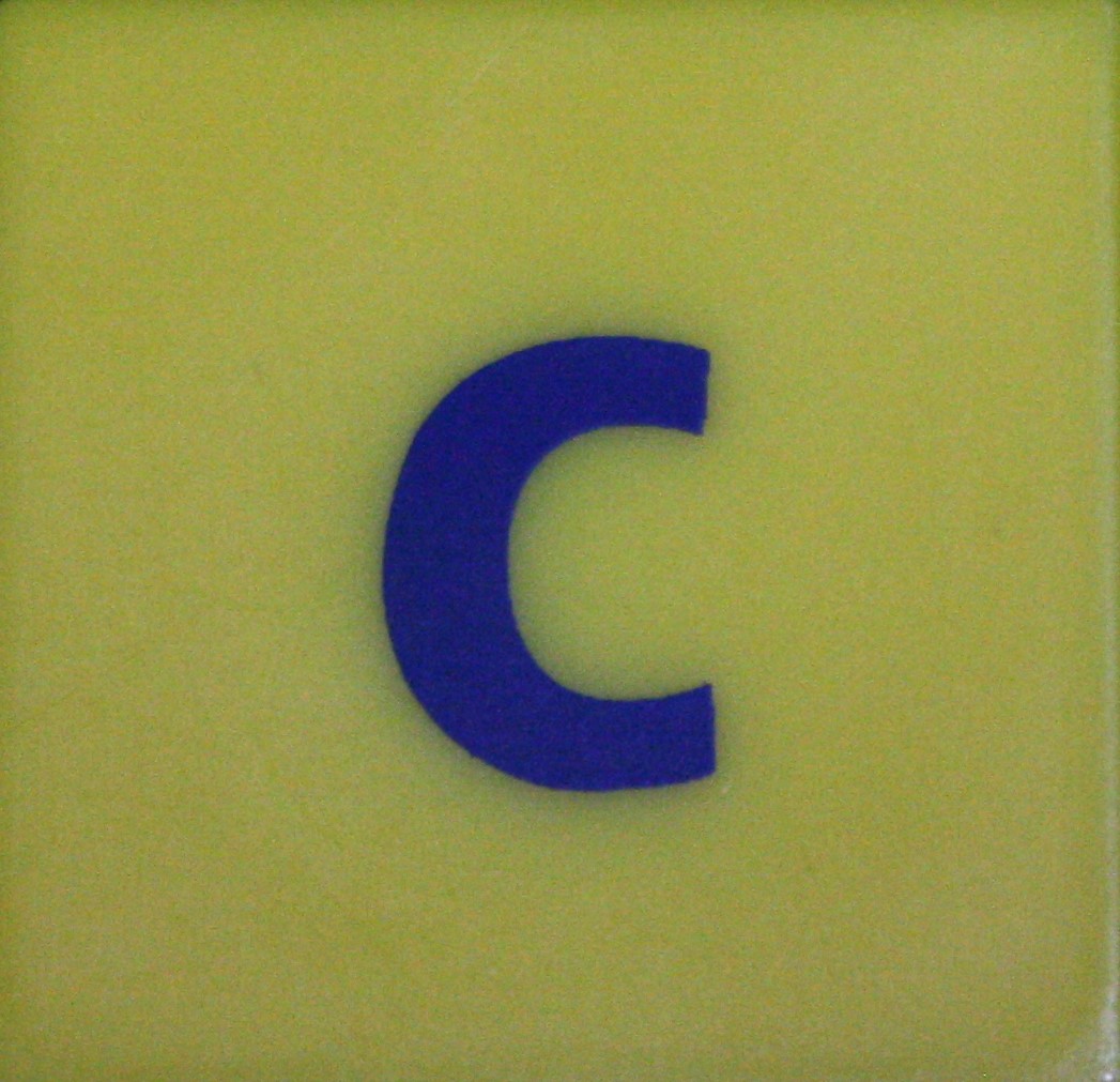 PARTS ONLY - Scrabble Junior Disney Edition Board Game - (1) Plastic Letter C Only
