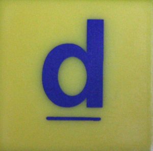 PARTS ONLY - Scrabble Junior Disney Edition Board Game - (1) Plastic Letter D Only