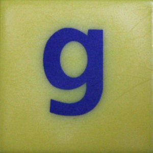 PARTS ONLY - Scrabble Junior Disney Edition Board Game - (1) Plastic Letter G Only