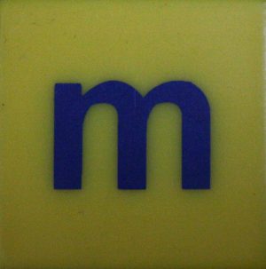 PARTS ONLY - Scrabble Junior Disney Edition Board Game - (1) Plastic Letter M Only