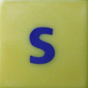 PARTS ONLY - Scrabble Junior Disney Edition Board Game - (1) Plastic Letter S Only