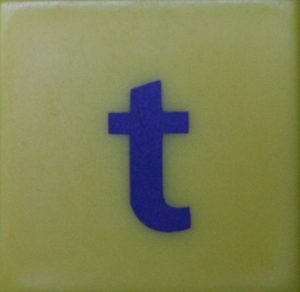 PARTS ONLY - Scrabble Junior Disney Edition Board Game - (1) Plastic Letter T Only