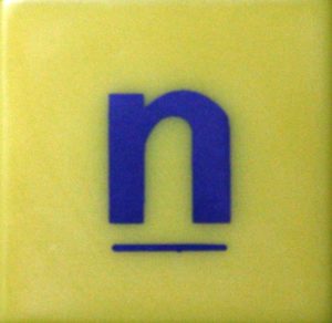 PARTS ONLY - Scrabble Junior Disney Edition Board Game - (1) Plastic Letter N Only