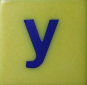 PARTS ONLY - Scrabble Junior Disney Edition Board Game - (1) Plastic Letter Y Only