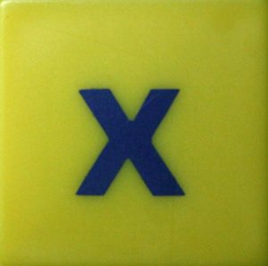 PARTS ONLY - Scrabble Junior Disney Edition Board Game - (1) Plastic Letter X Only