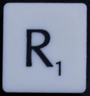 PARTS ONLY - Scrabble 1988 Spears Original Board Game - (1) Letter R Tile Only