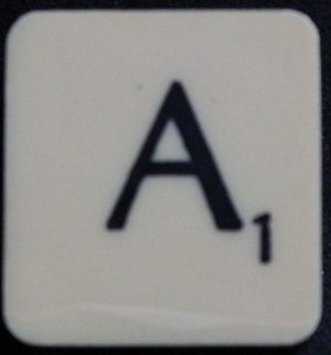 PARTS ONLY - Scrabble 1988 Spears Original Board Game - (1) Letter A Tile Only
