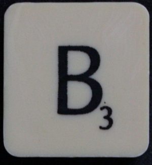 PARTS ONLY - Scrabble 1988 Spears Original Board Game - (1) Letter B Tile Only
