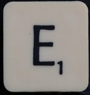 PARTS ONLY - Scrabble 1988 Spears Original Board Game - (1) Letter E Tile Only