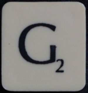 PARTS ONLY - Scrabble 1988 Spears Original Board Game - (1) Letter G Tile Only