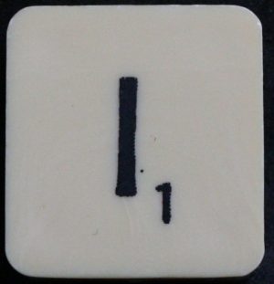 PARTS ONLY - Scrabble 1988 Spears Original Board Game - (1) Letter I Tile Only