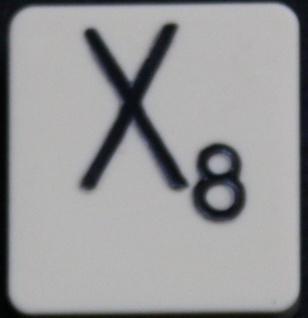 PARTS ONLY - Scrabble Board Game 1955 J.W. Spear - Production and Marketing Company Edition - (1) Plastic Letter X Only