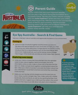 PARTS ONLY - Junior Explorers Eye Spy Australia Search and Find Game - (1) Parent Guide Only