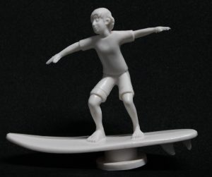 PARTS ONLY - Hot Grommet Surf Star Challenge Board Game - (1) White Plastic Surfer Token Only