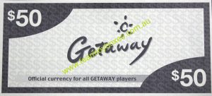 PARTS ONLY - Getaway Board Game - (1) Pack of 15 $50 Notes Only