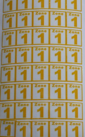 PARTS ONLY - Getaway Travel Australian Edition Board Game - (1) Pack of 40 Zone 1 Stickers Only