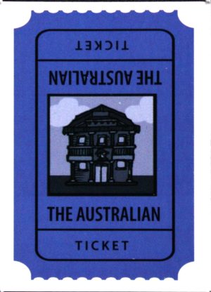 PARTS ONLY - Oz Crawl Board Game - (1) The Australian Pub Ticket Only