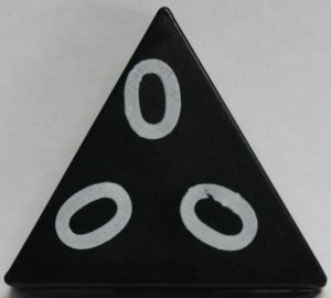 PARTS ONLY - Tri-Ominos Domino Game - (1) 0 0 0 Domino Tile Only