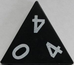 PARTS ONLY - Tri-Ominos Domino Game - (1) 0 4 4 Domino Tile Only