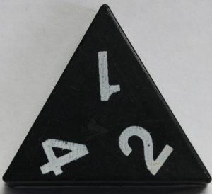PARTS ONLY - Tri-Ominos Domino Game - (1) 1 2 4 Domino Tile Only