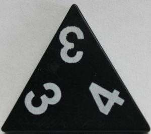 PARTS ONLY - Tri-Ominos Domino Game - (1) 3 3 4 Domino Tile Only
