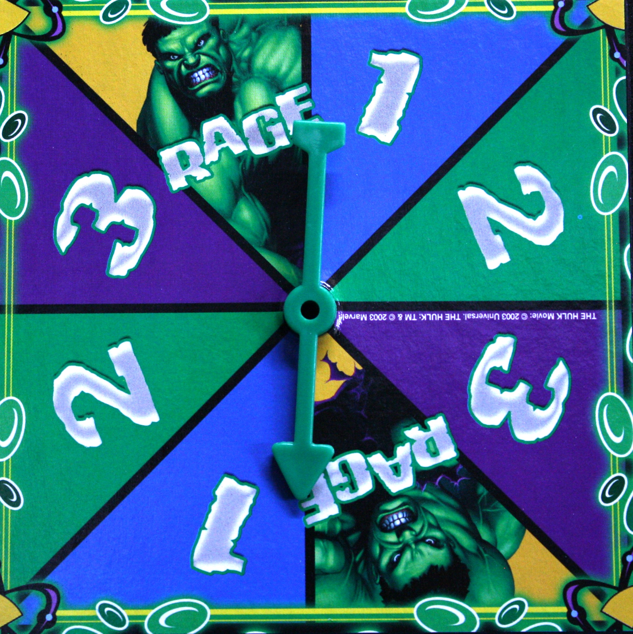 PARTS ONLY - Hulk 3D Rage Board Game - (1) Spinner Only