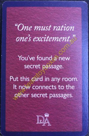 PARTS ONLY - Clue Downton Abbey Board Game - (1) #4 Clue Card Only