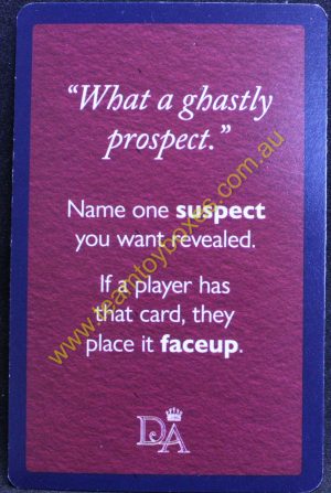PARTS ONLY - Clue Downton Abbey Board Game - (1) #8 Clue Card Only