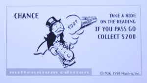 PARTS ONLY - Monopoly Board Game 2000 Millennium Tin Edition - #6 Chance Card Only