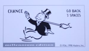 PARTS ONLY - Monopoly Board Game 2000 Millennium Tin Edition - #8 Chance Card Only