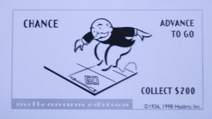 PARTS ONLY - Monopoly Board Game 2000 Millennium Tin Edition - #10 Chance Card Only